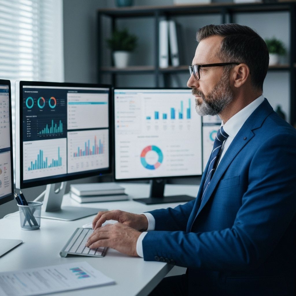 Senior marketing expert managing campaigns